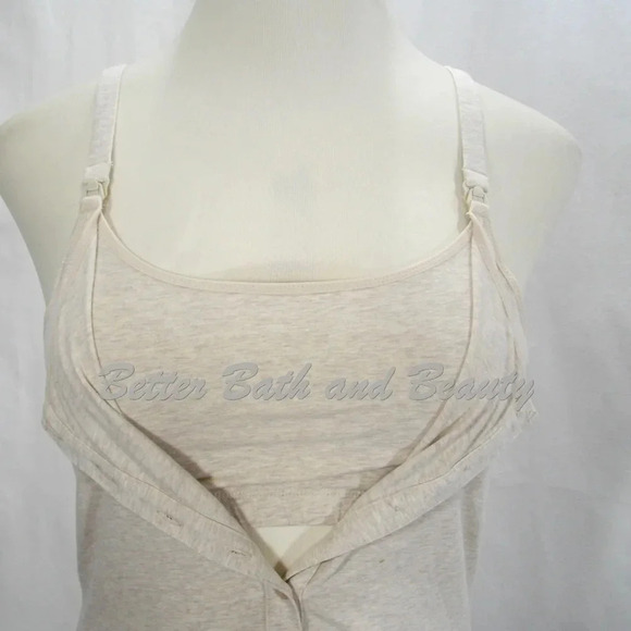SMALL Gilligan & O'Malley Nursing Henley Cami Oatmeal NWT - Picture 4 of 11
